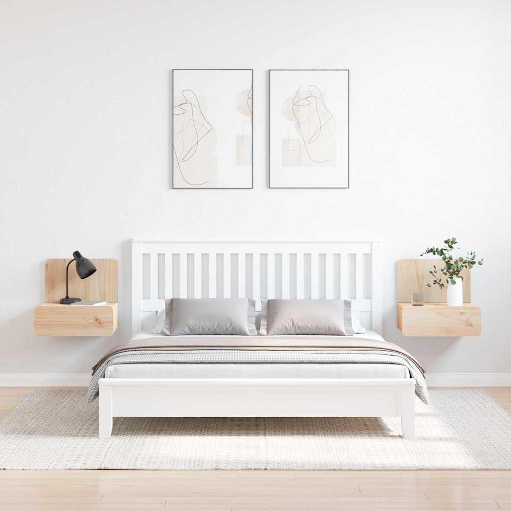 Bedside Table 2 pcs Brown 44 x 32.5 x 40 cm Solid pine wood