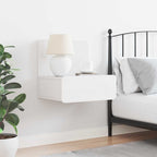 Bedside Table White 44 x 32.5 x 40 cm Solid pine wood