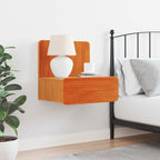 Bedside Table Wax Brown 44 x 32.5 x 40 cm Solid pine wood