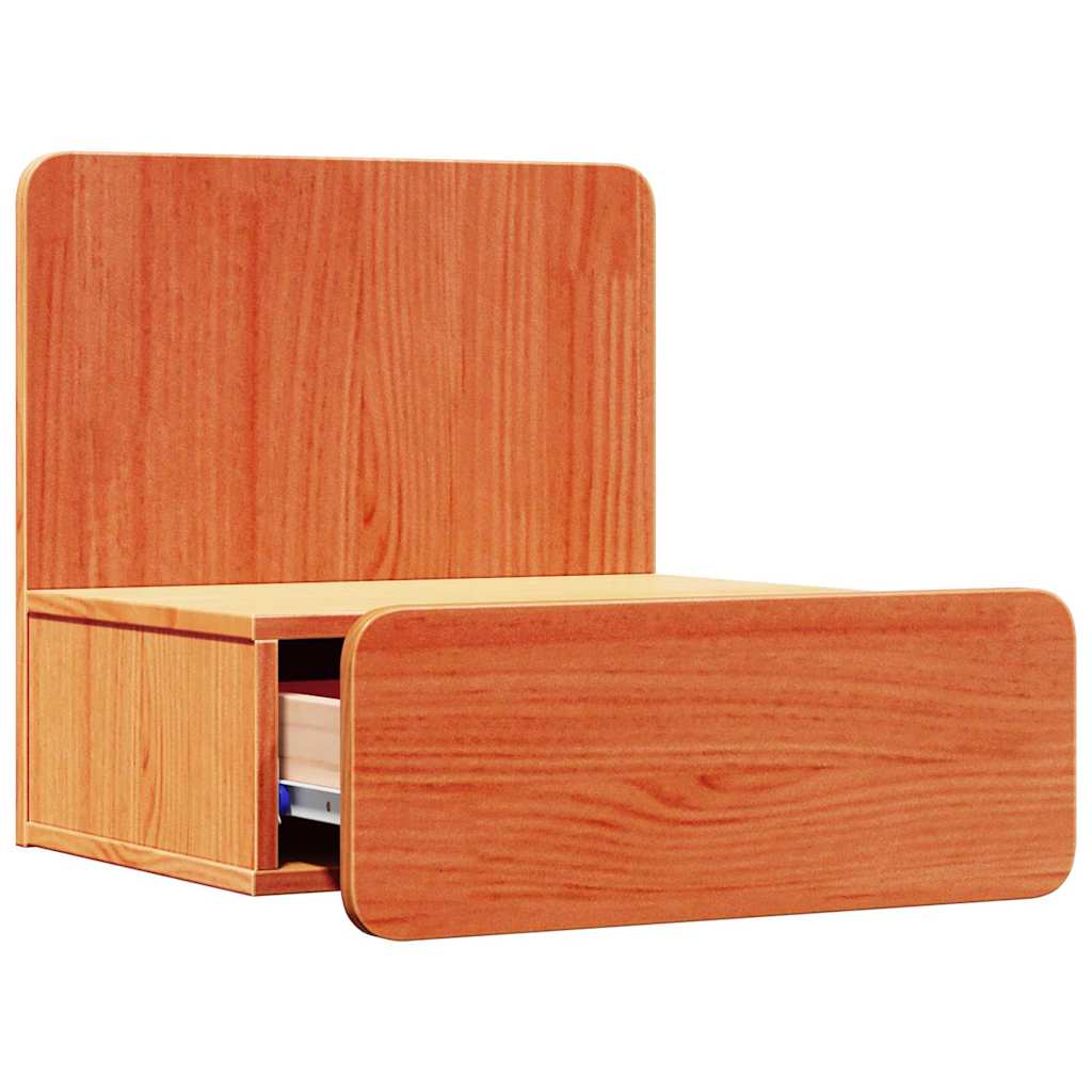 Bedside Table 2 pcs Wax Brown 44 x 32.5 x 40 cm Solid pine wood