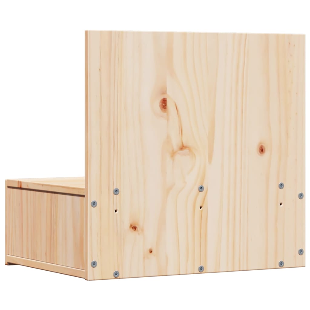 Bedside Table Brown 42 x 32.5 x 40 cm Solid pine wood