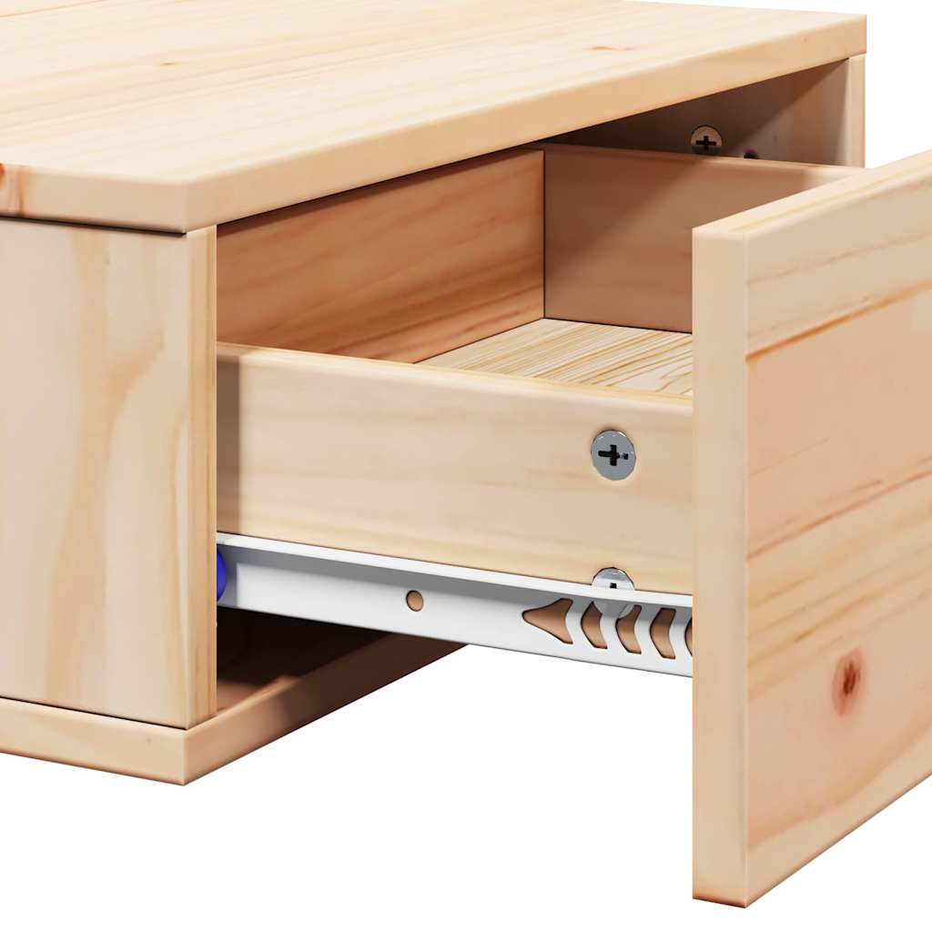 Bedside Table 2 pcs Brown 42 x 32.5 x 40 cm Solid pine wood