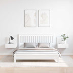 Bedside Table 2 pcs White 42 x 32.5 x 40 cm Solid pine wood