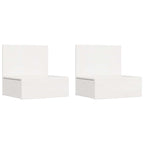 Bedside Table 2 pcs White 42 x 32.5 x 40 cm Solid pine wood
