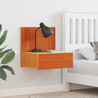 Bedside Table Wax Brown 42 x 32.5 x 40 cm Solid pine wood