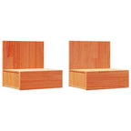 Bedside Table 2 pcs Wax Brown 42 x 32.5 x 40 cm Solid pine wood