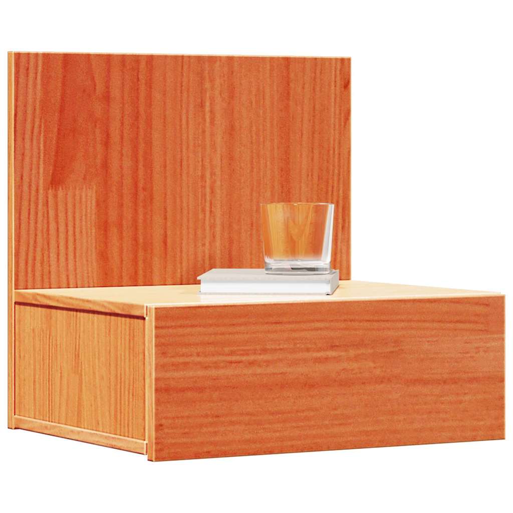 Bedside Table 2 pcs Wax Brown 42 x 32.5 x 40 cm Solid pine wood