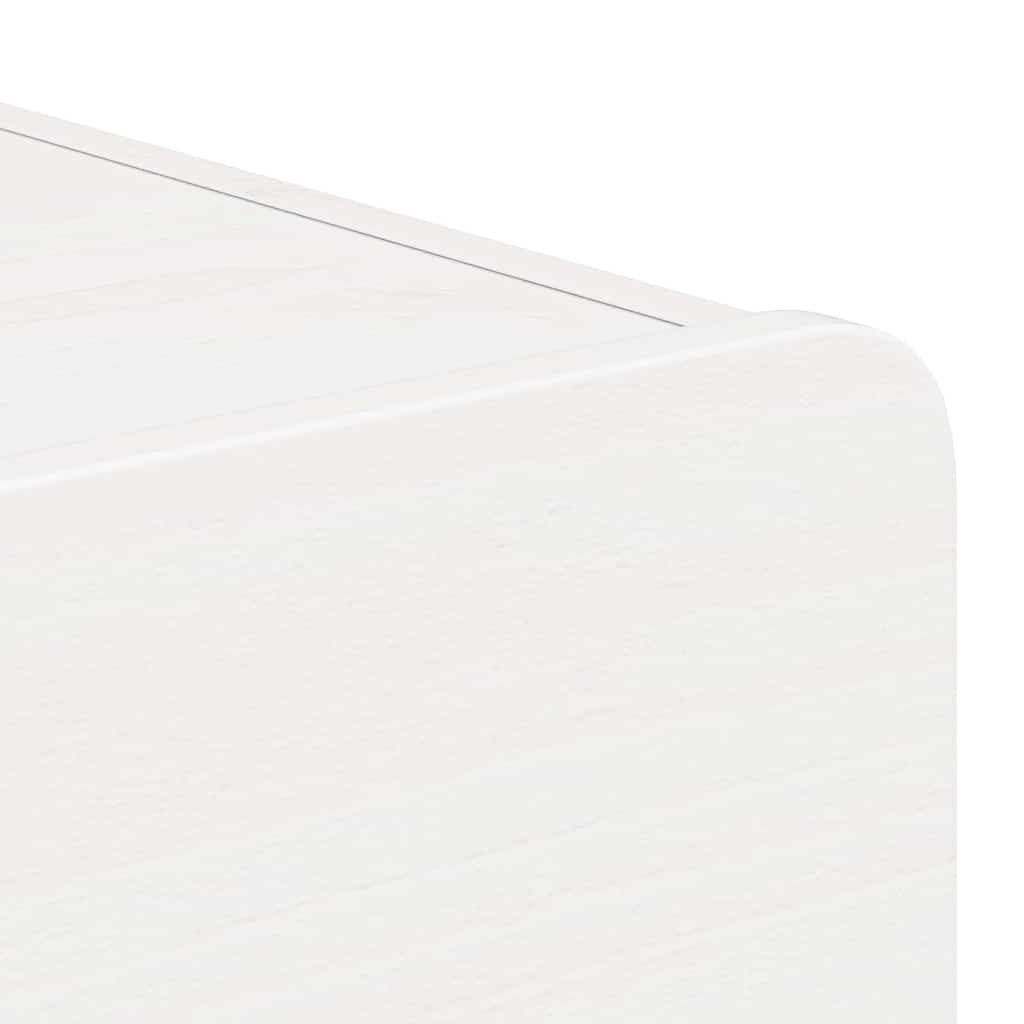 Bedside Table White 39 x 34 x 16.5 cm Solid pine wood