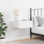 Bedside Table White 39 x 34 x 16.5 cm Solid pine wood