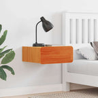 Bedside Table Wax Brown 39 x 34 x 16.5 cm Solid pine wood