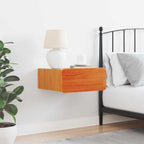 Bedside Table Wax Brown 39 x 34 x 16.5 cm Solid pine wood