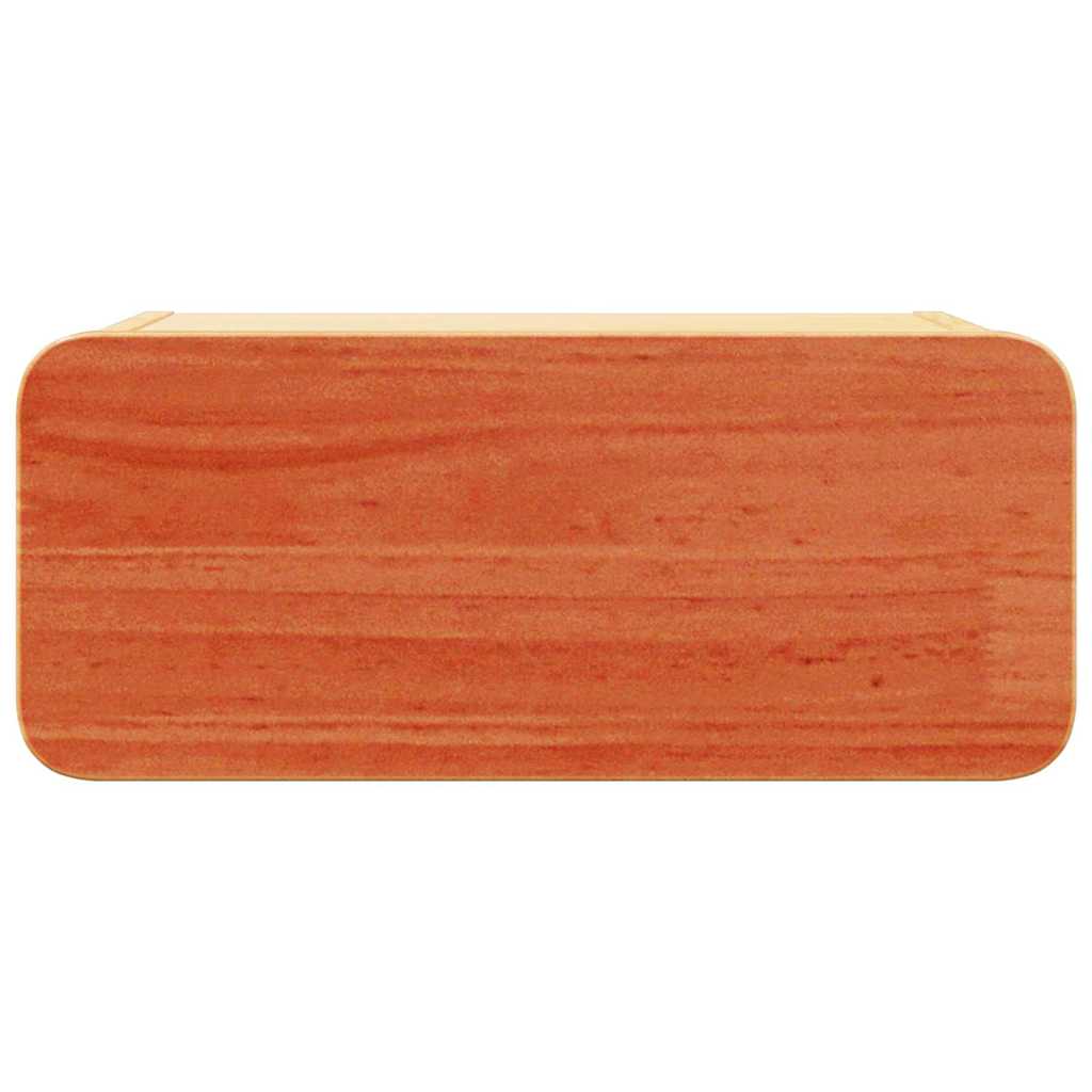 Bedside Table Wax Brown 39 x 34 x 16.5 cm Solid pine wood