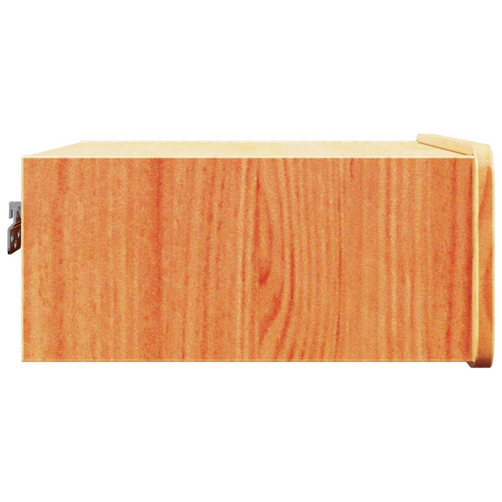 Bedside Table Wax Brown 39 x 34 x 16.5 cm Solid pine wood