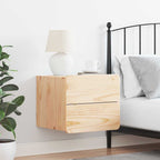 Bedside Table with Drawer Brown 39 x 34 x 33 cm Solid pinewood