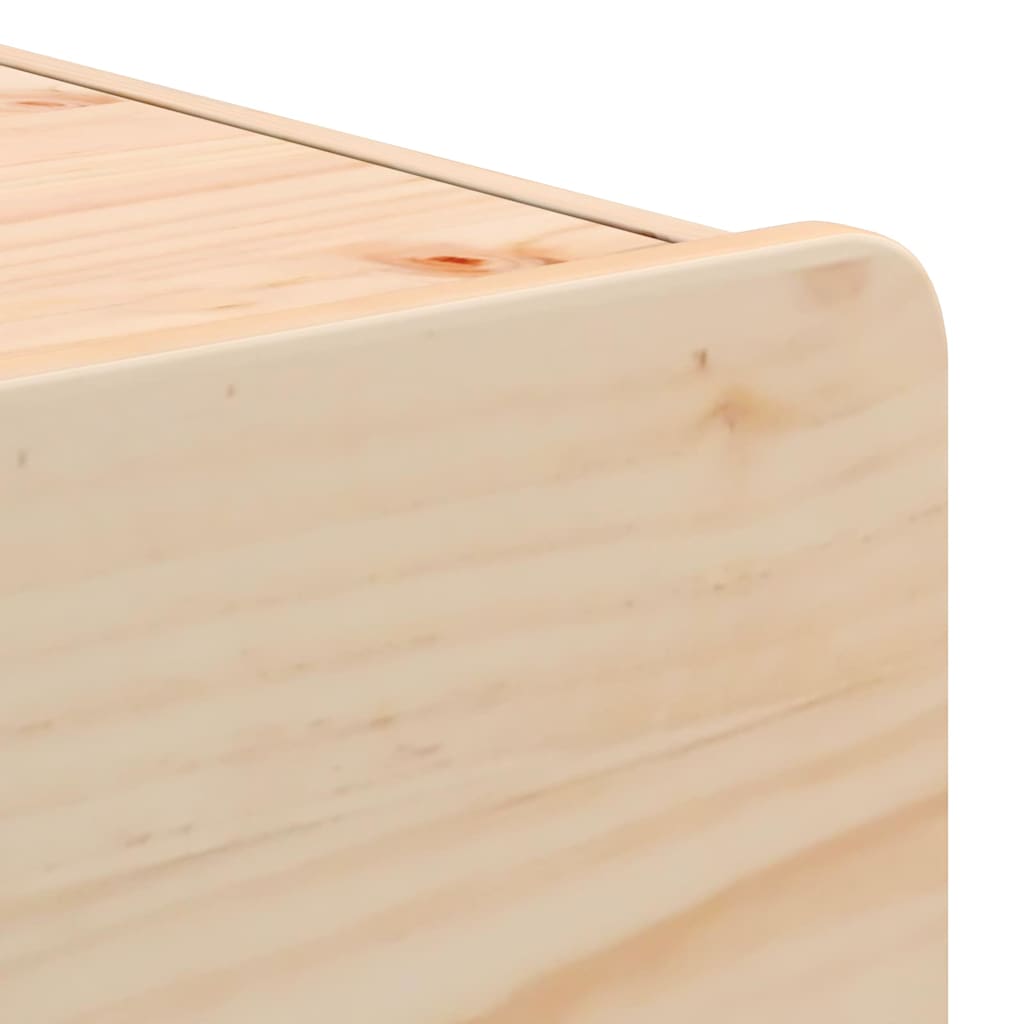 Bedside Table 2 pcs Natural 39 x 34 x 33 cm Solid pinewood