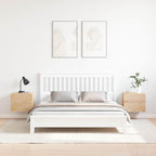 Bedside Table 2 pcs Natural 39 x 34 x 33 cm Solid pinewood