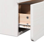 Bedside Table 2 pcs White 39 x 34 x 33 cm Solid pinewood