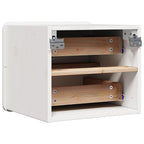 Bedside Table 2 pcs White 39 x 34 x 33 cm Solid pinewood