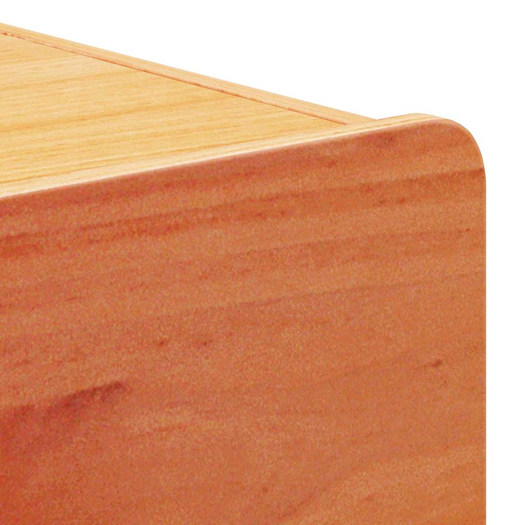 Bedside Table Wax Brown 39 x 34 x 33 cm Solid pinewood