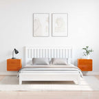 Bedside Table 2 pcs Brown 39 x 34 x 33 cm Solid pinewood