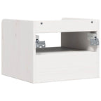 Bedside Table 2 pcs White 38 x 36 x 29.5 cm Solid pine wood