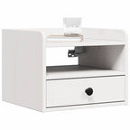 Bedside Table 2 pcs White 38 x 36 x 29.5 cm Solid pine wood