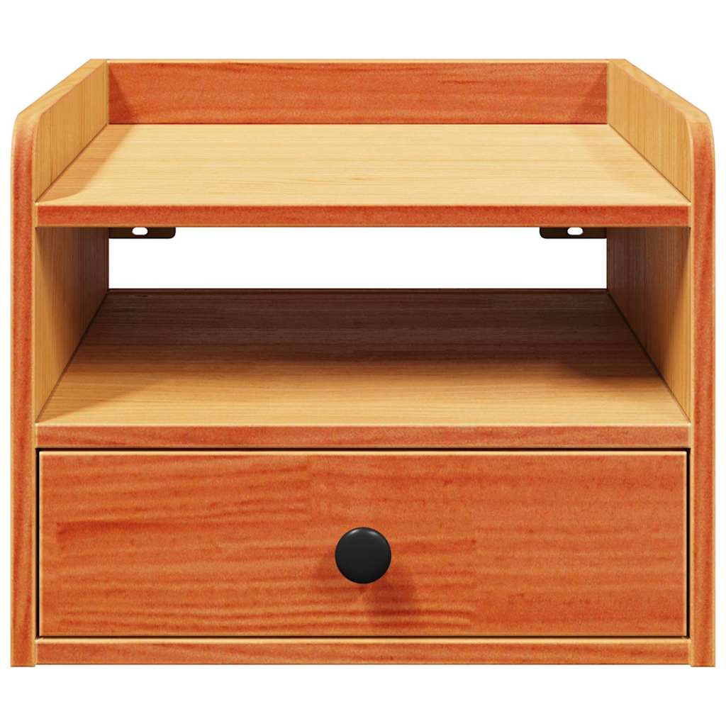Bedside Table Wax Brown 38 x 36 x 29.5 cm Solid pine wood