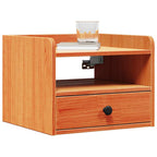 Bedside Table Wax Brown 38 x 36 x 29.5 cm Solid pine wood