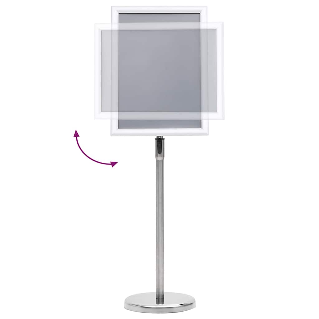 Poster Stands 2 pcs Silver 45 x 32.7 x 108 cm Aluminium