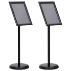 Poster Stands 2 pcs Black 32.7 x 24 x 108 cm Aluminium