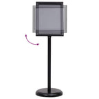 Poster Stands 2 pcs Black 32.7 x 24 x 108 cm Aluminium