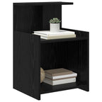 Bedside Cabinet 2 pcs Black Oak 40 x 35 x 60 cm Engineered Wood