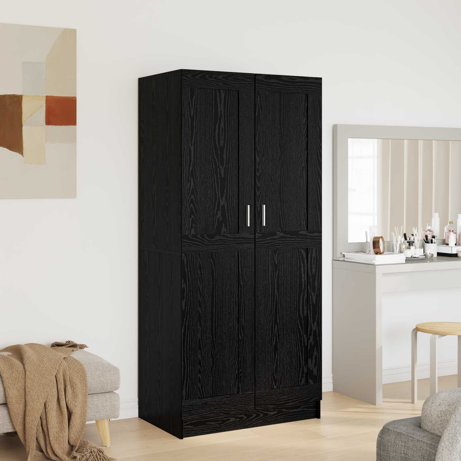 Wardrobe Black Oak 82.5 x 51.5 x 180 cm Engineered Wood