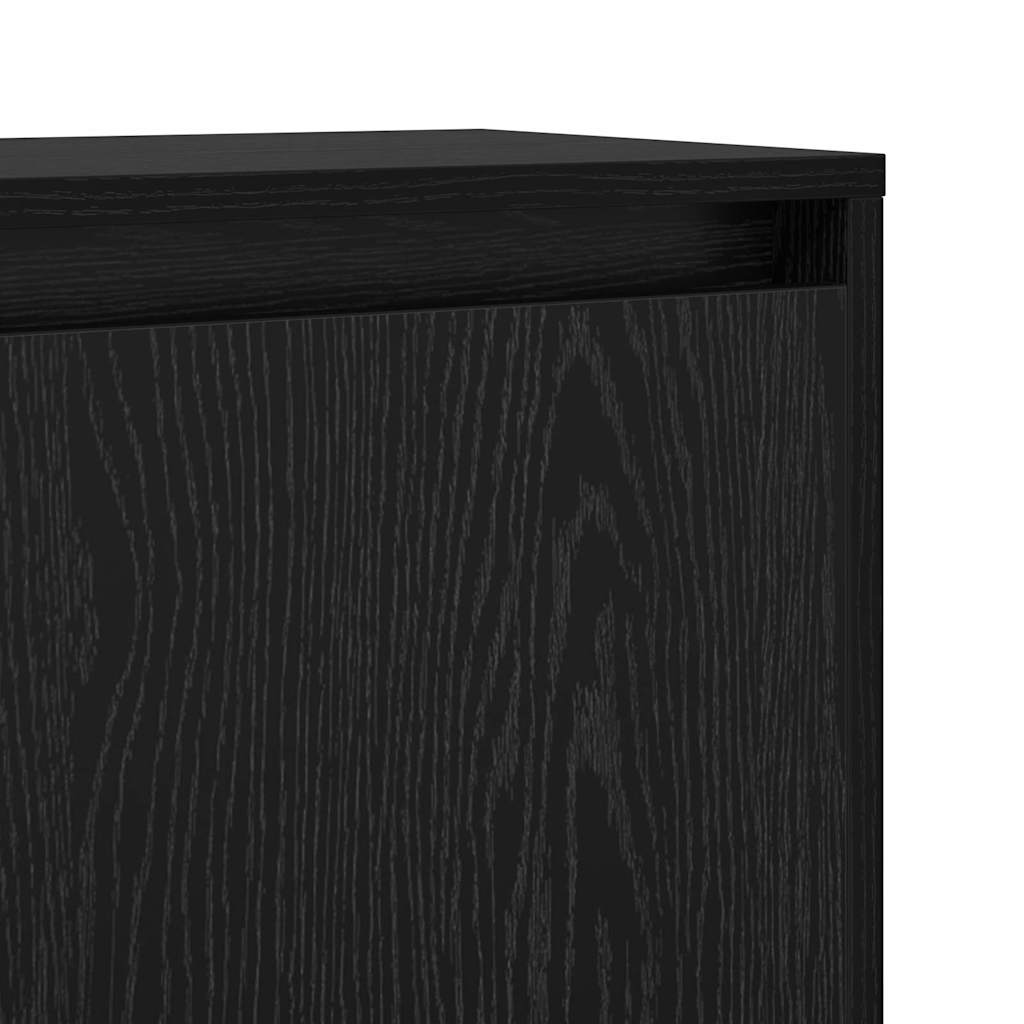 Sideboard Black Oak 97 x 29 x 75 cm Engineered Wood