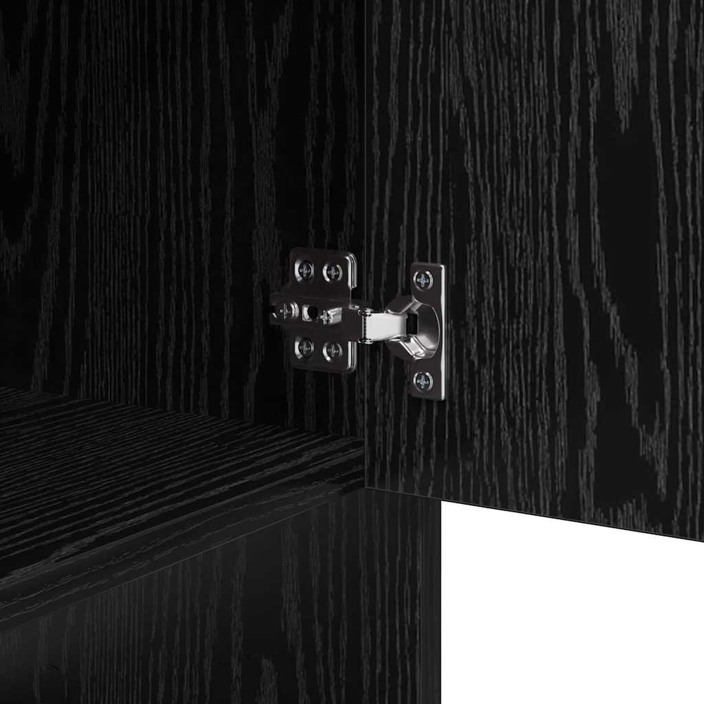 Sideboard Black Oak 97 x 29 x 75 cm Engineered Wood