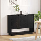 Sideboard Black Oak 97 x 29 x 75 cm Engineered Wood
