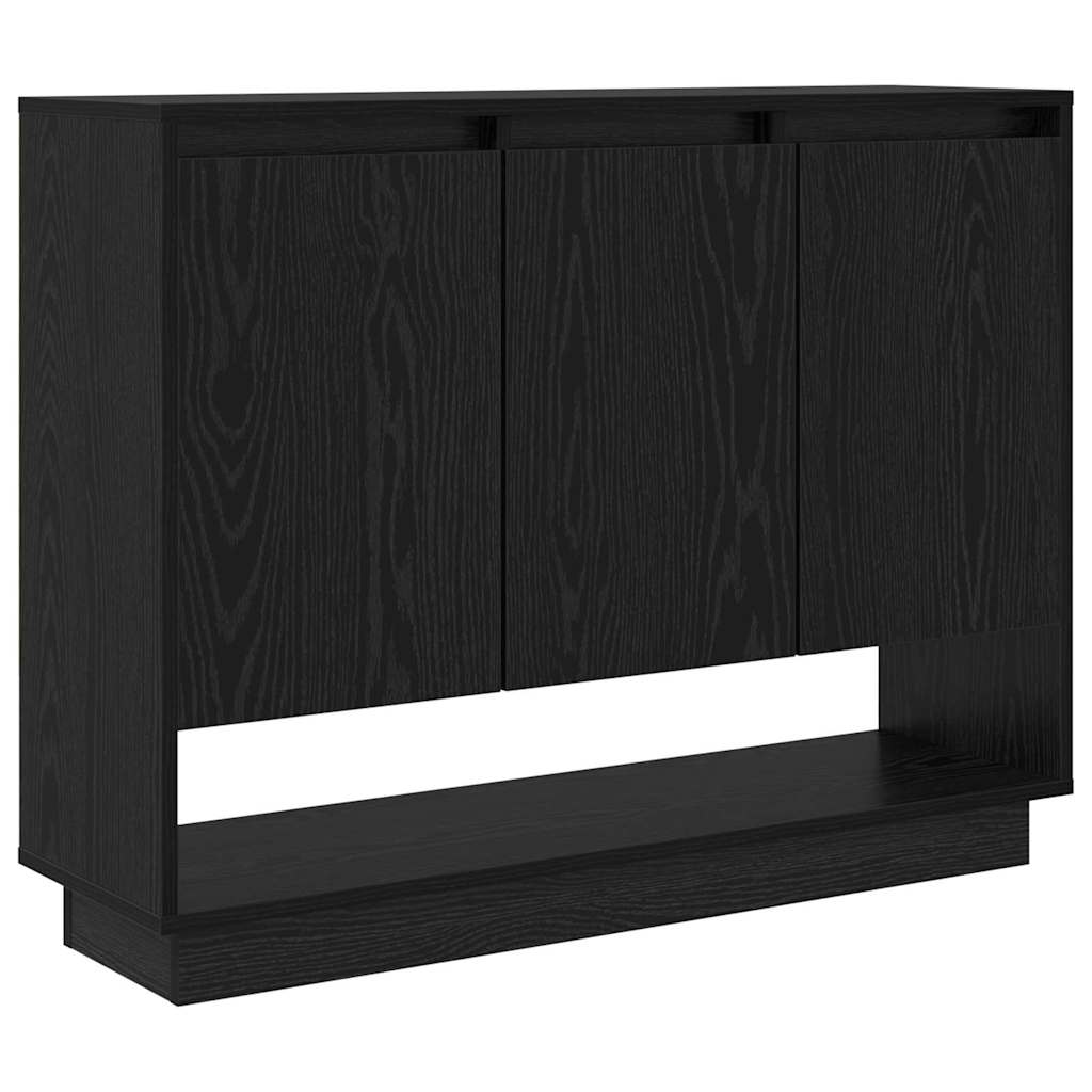 Sideboard Black Oak 97 x 29 x 75 cm Engineered Wood