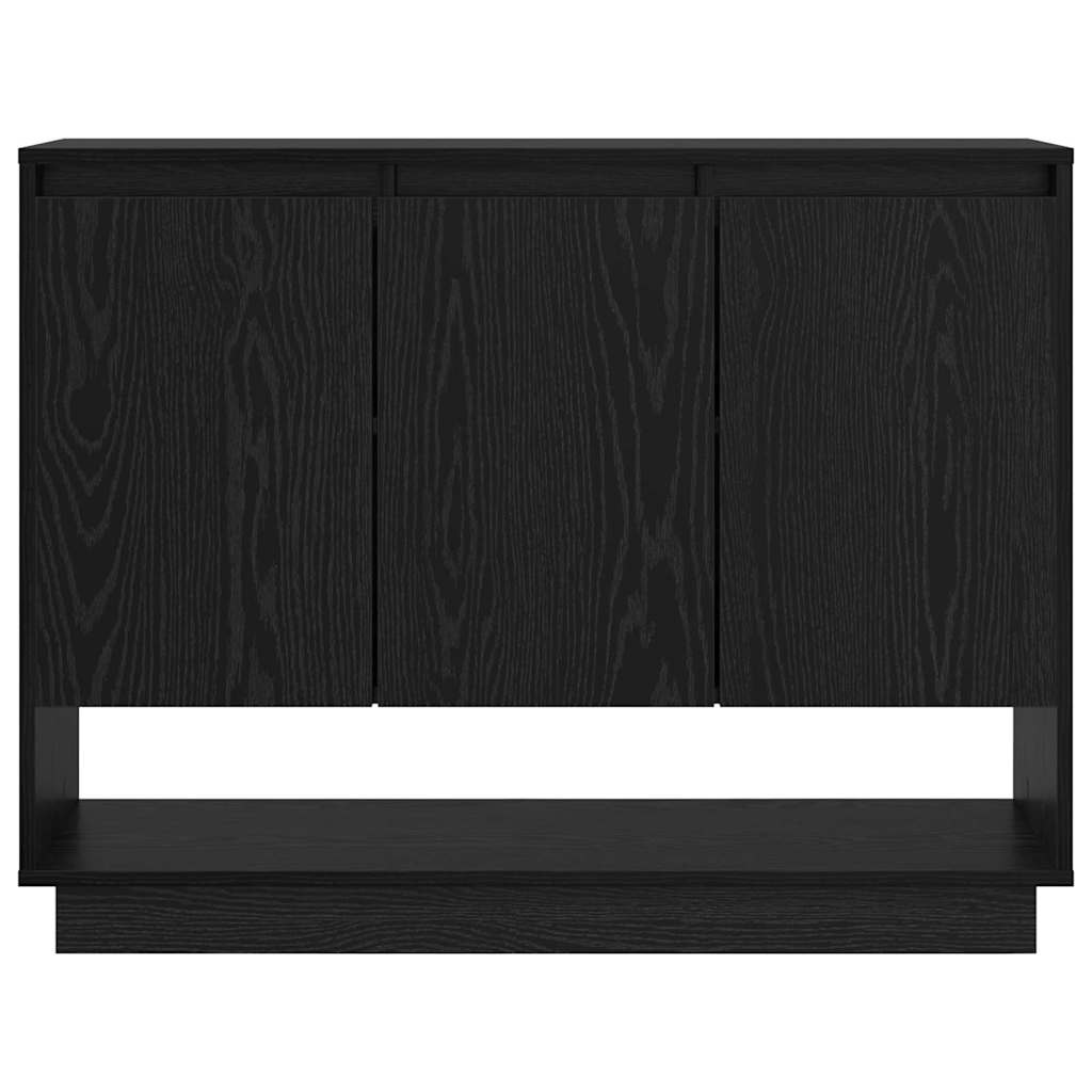 Sideboard Black Oak 97 x 29 x 75 cm Engineered Wood