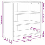 Sideboard Black 70 x 41 x 75 cm Engineered Wood