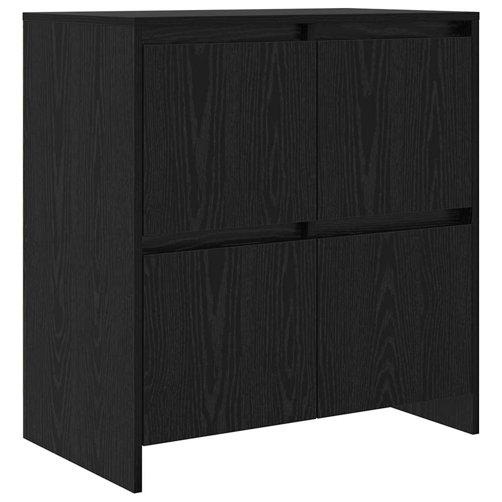Sideboard Black Oak 70 x 41 x 75 cm Engineered Wood