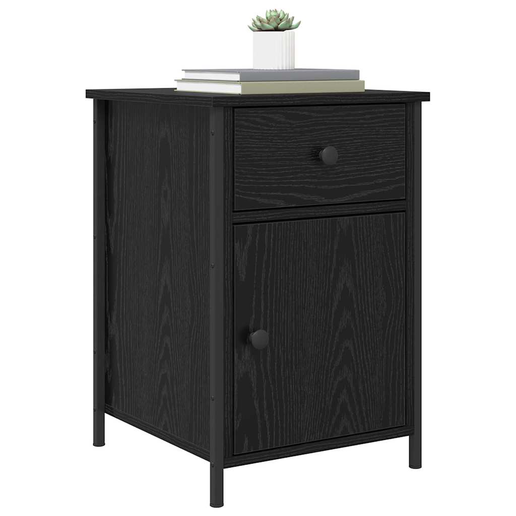 Bedside Cabinet 2 pcs Black Oak 40 x 42 x 60 cm Engineered Wood