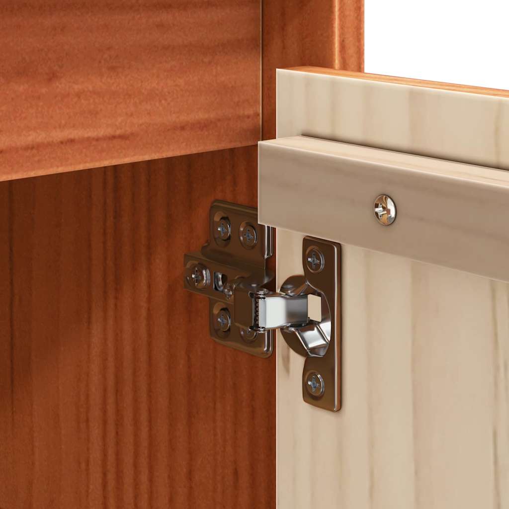 Sideboard Wax Brown 70 x 34 x 80 cm Solid Pine Wood