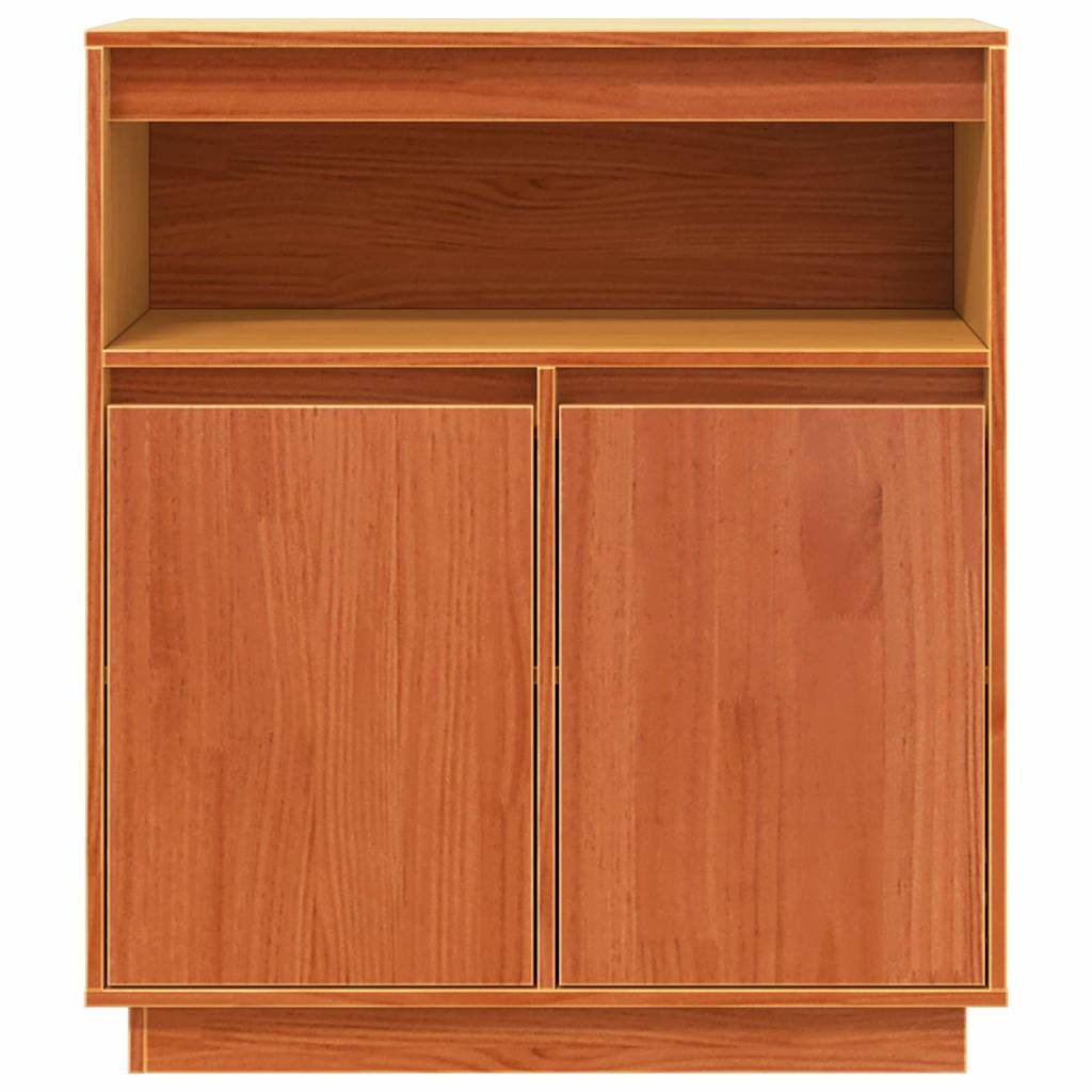Sideboard Wax Brown 70 x 34 x 80 cm Solid Pine Wood