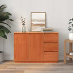 Sideboard Brown Oak 111 x 34 x 75 cm Solid Pine Wood