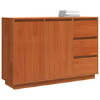 Sideboard Brown Oak 111 x 34 x 75 cm Solid Pine Wood