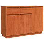 Sideboard Wax Brown 110 x 34 x 75 cm Solid Pine Wood