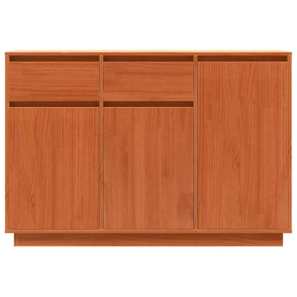 Sideboard Wax Brown 110 x 34 x 75 cm Solid Pine Wood