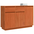 Sideboard Wax Brown 110 x 34 x 75 cm Solid Pine Wood