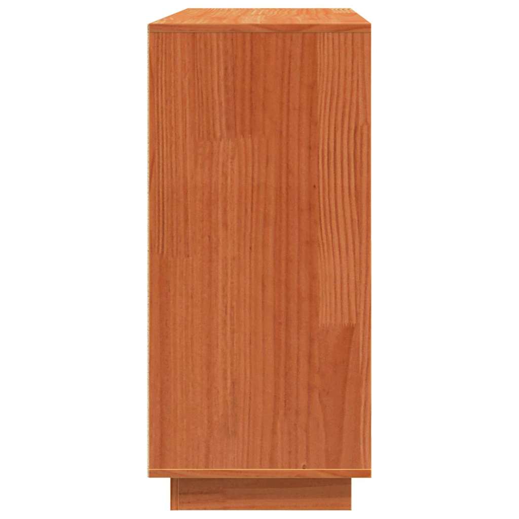 Sideboard Wax Brown 110 x 34 x 75 cm Solid Pine Wood