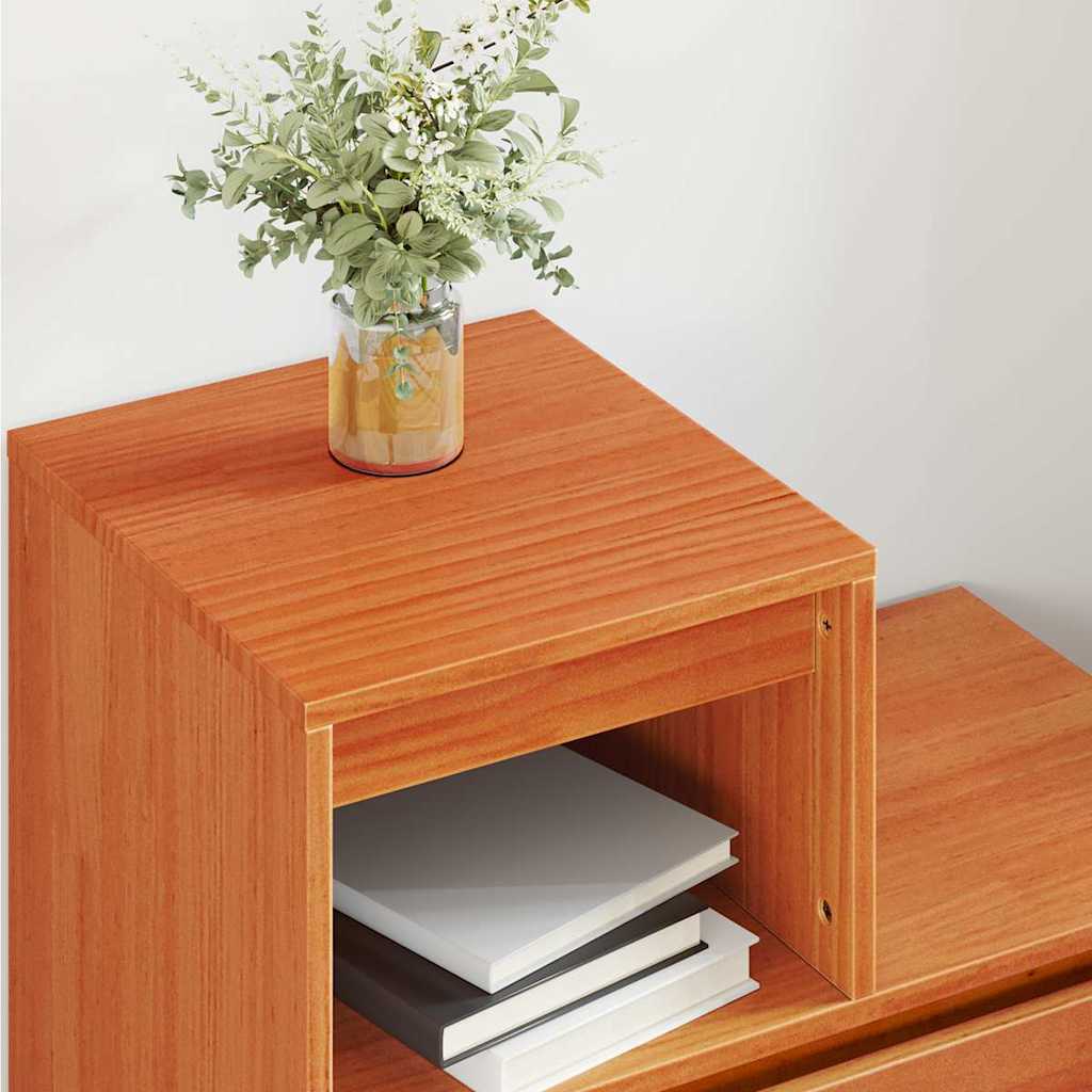 Bedside Cabinet 2 pcs Wax Brown 60 x 34 x 51 cm Engineered Wood